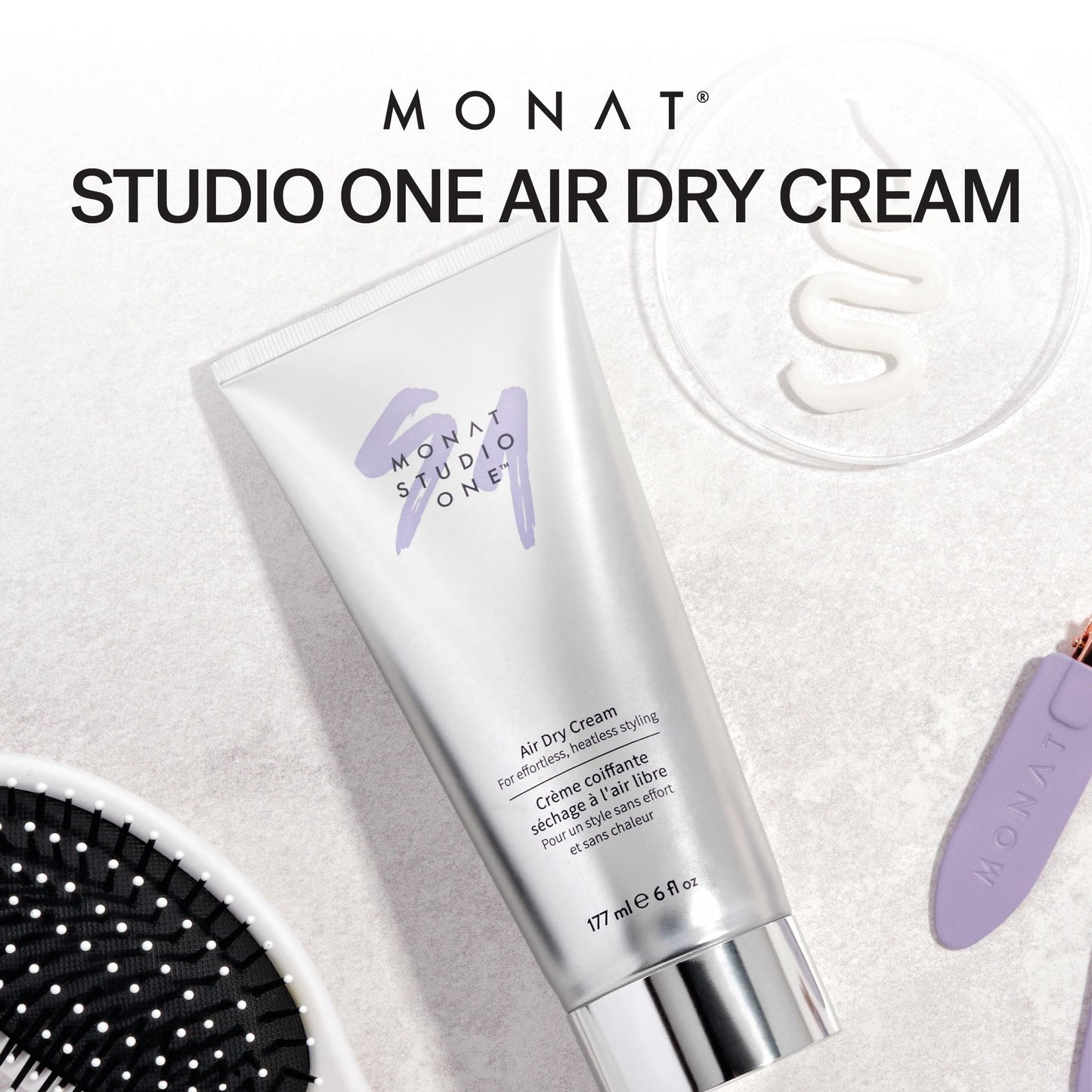 MONAT STUDIO ONE™ Air Dry Cream - Soft, Hair Styling Cream for touchable hold and Humidity Protection. Hair Frizz Control for All-Hair Types and no Beauty & Personal Care MONAT