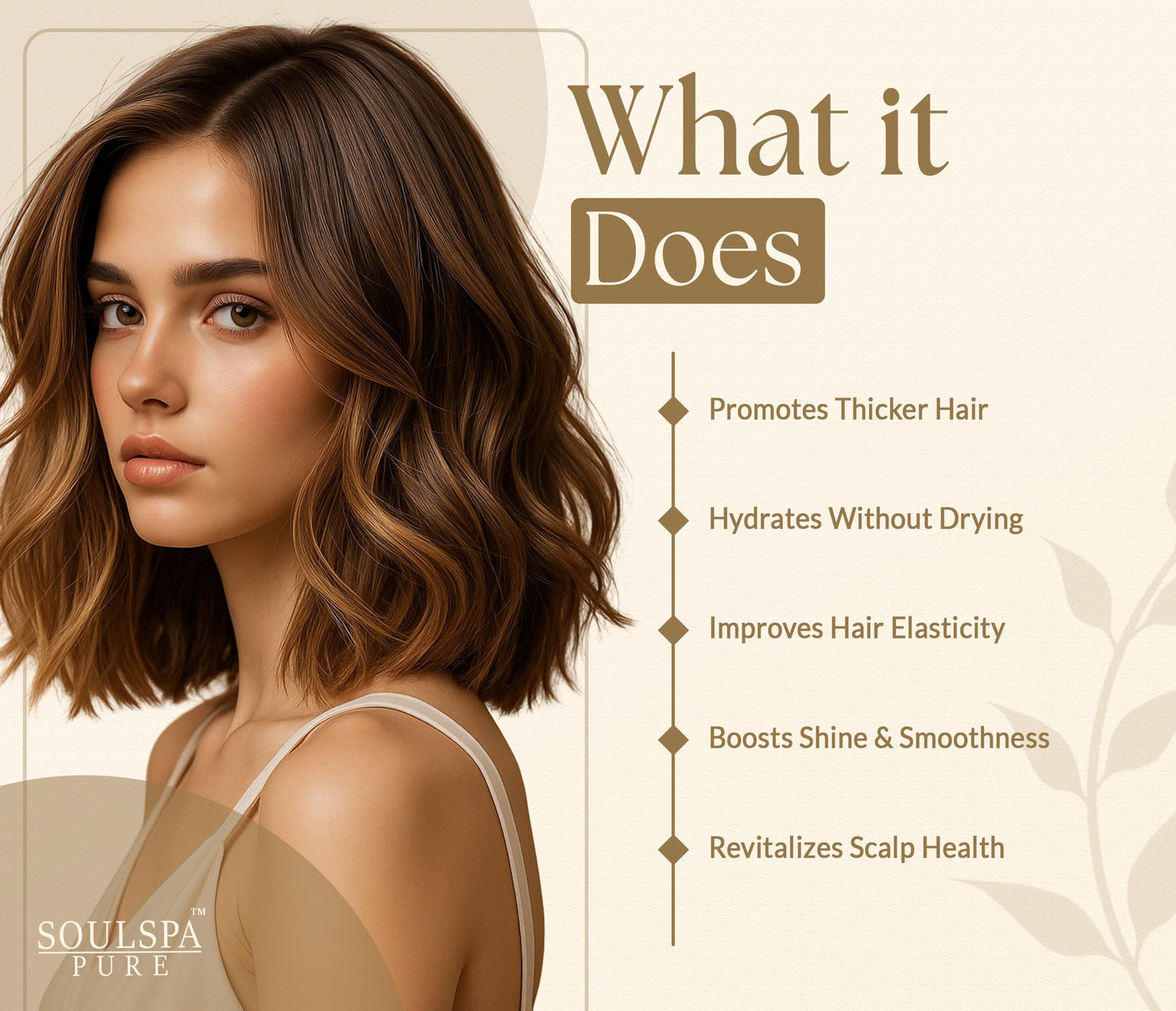 SOULSPA PURE Biotin Rice Water Shampoo and Conditioner Set - Thickening Formula with Rice Protein & Keratin - Strengthening Hair Care for Thinning