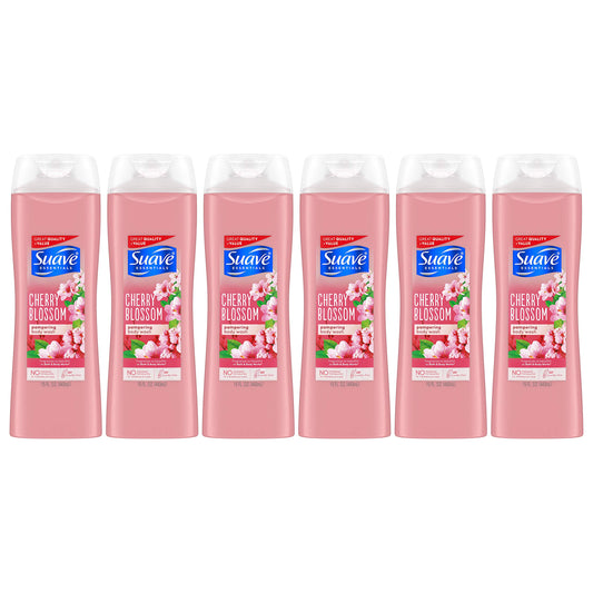 Suave Essentials Body Wash, Cherry Blossom, Packaging May Vary, 15 Fl Oz, Pack of 6 Beauty & Personal Care Suave