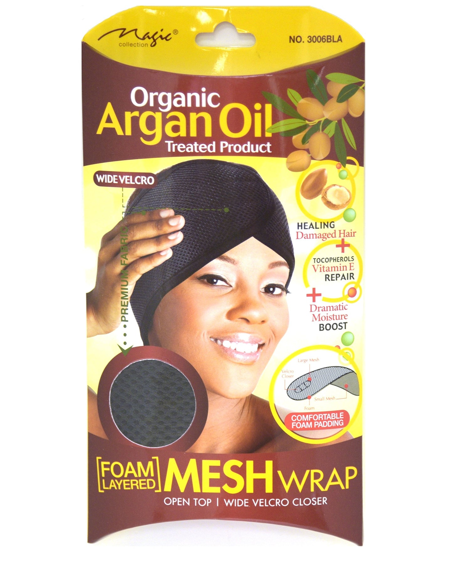 Organic Argan Oil Foam Layered Mesh Wrap By Magic Collection