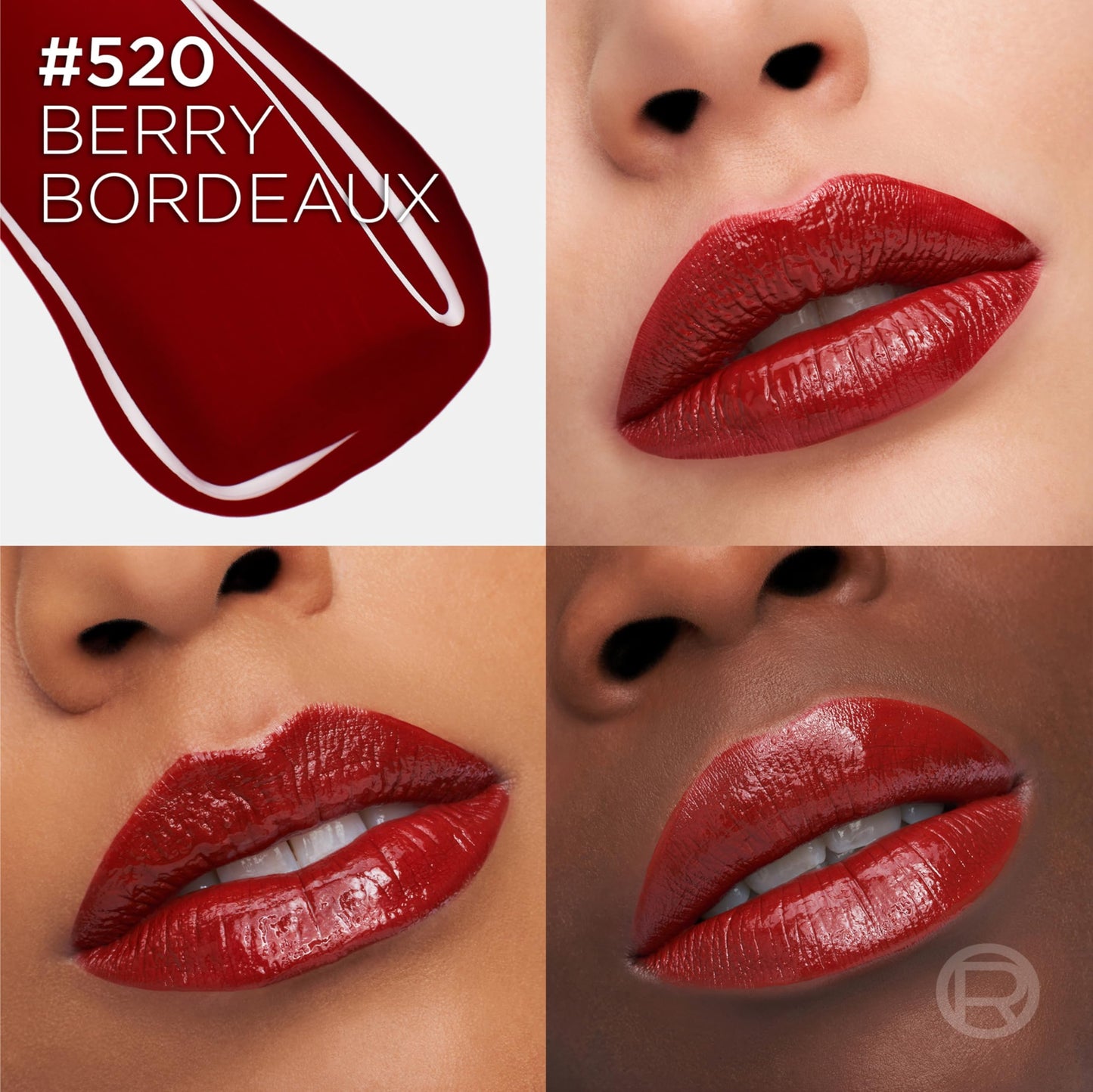 L'Oreal Paris Infallible Lacque Resistance Liquid Lipstick, 16HR Long Lasting Lip Makeup with Lacquer-Like Shine and Zero Transfer, 520, Berry Bordeaux