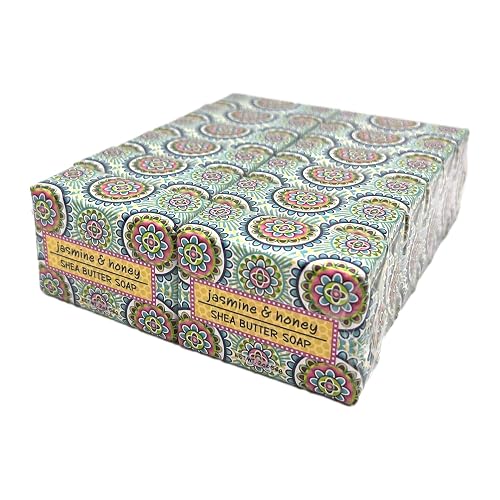 Greenwich Bay Trading Co., Jasmine and Honey Shea Butter Soap, Set of 12 Bars, 2 Ounces Each