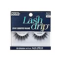 KISS Lash Drip False Eyelashes, Spiky X Boosted Volume, Unique Wet Look Hydrated Effect, Multi-Length Rewearable Fake Eyelashes, Wispy Crisscross Lash