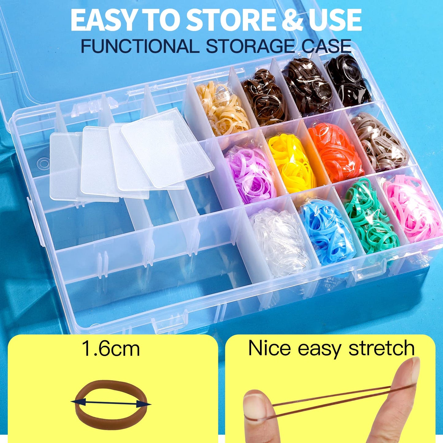 YGDZ Elastic Hair Bands, 1500 pcs Hair Ties, Small Ponytail Holders, Hair Accessories Set for Girls, Women, Toddler, Ponytail Holders, Colorful Rubber Beauty and Personal Care YGDZ