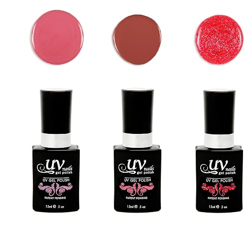 UV-Nails Gaia Set of 3 UV or LED gel polish Beauty & Personal Care UV-NAILS