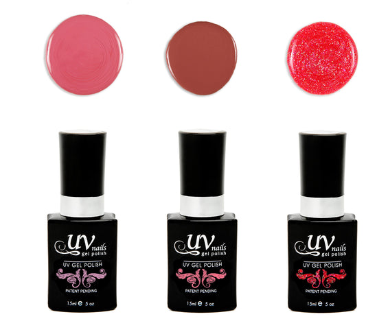 UV-Nails Gaia Set of 3 UV or LED gel polish Beauty & Personal Care UV-NAILS