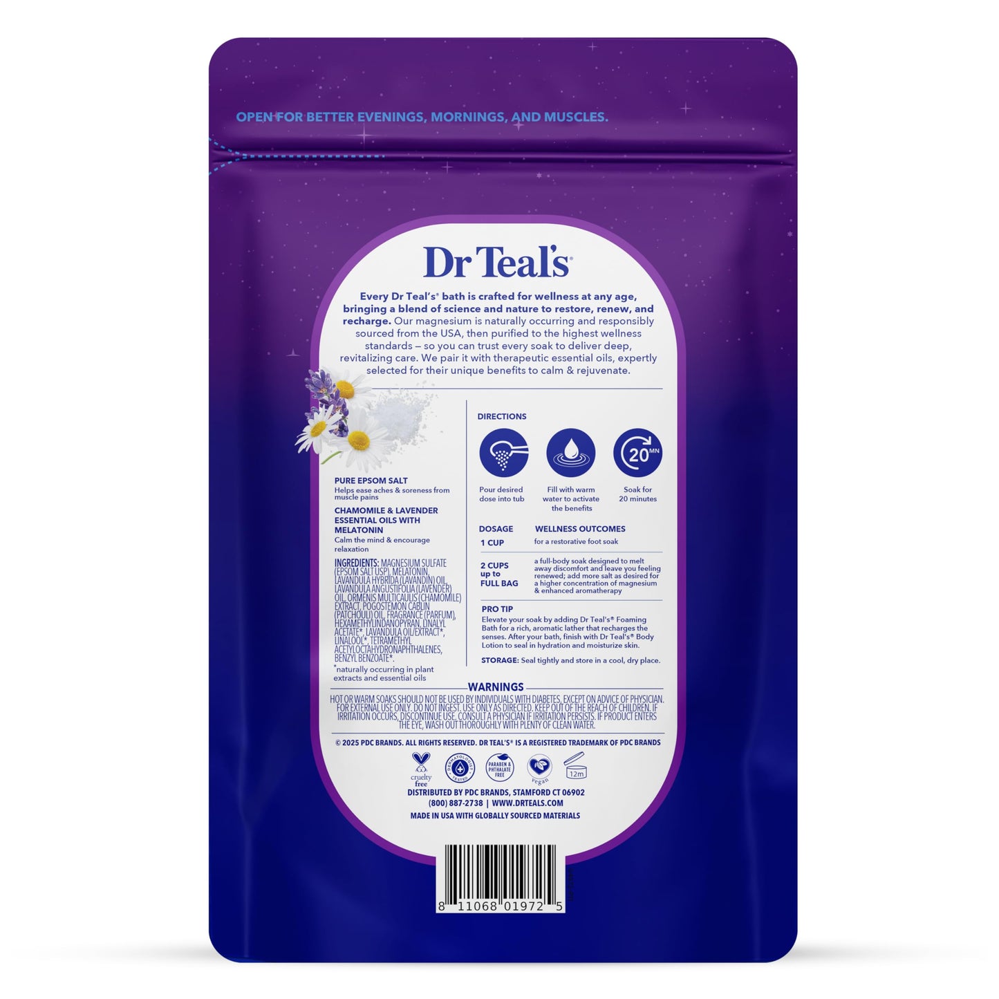 Dr Teal's Pure Epsom Salt, Melatonin Sleep Soak with Essential Oil Blend, 3 lb (Pack of 4) Beauty and Personal Care Dr Teal's