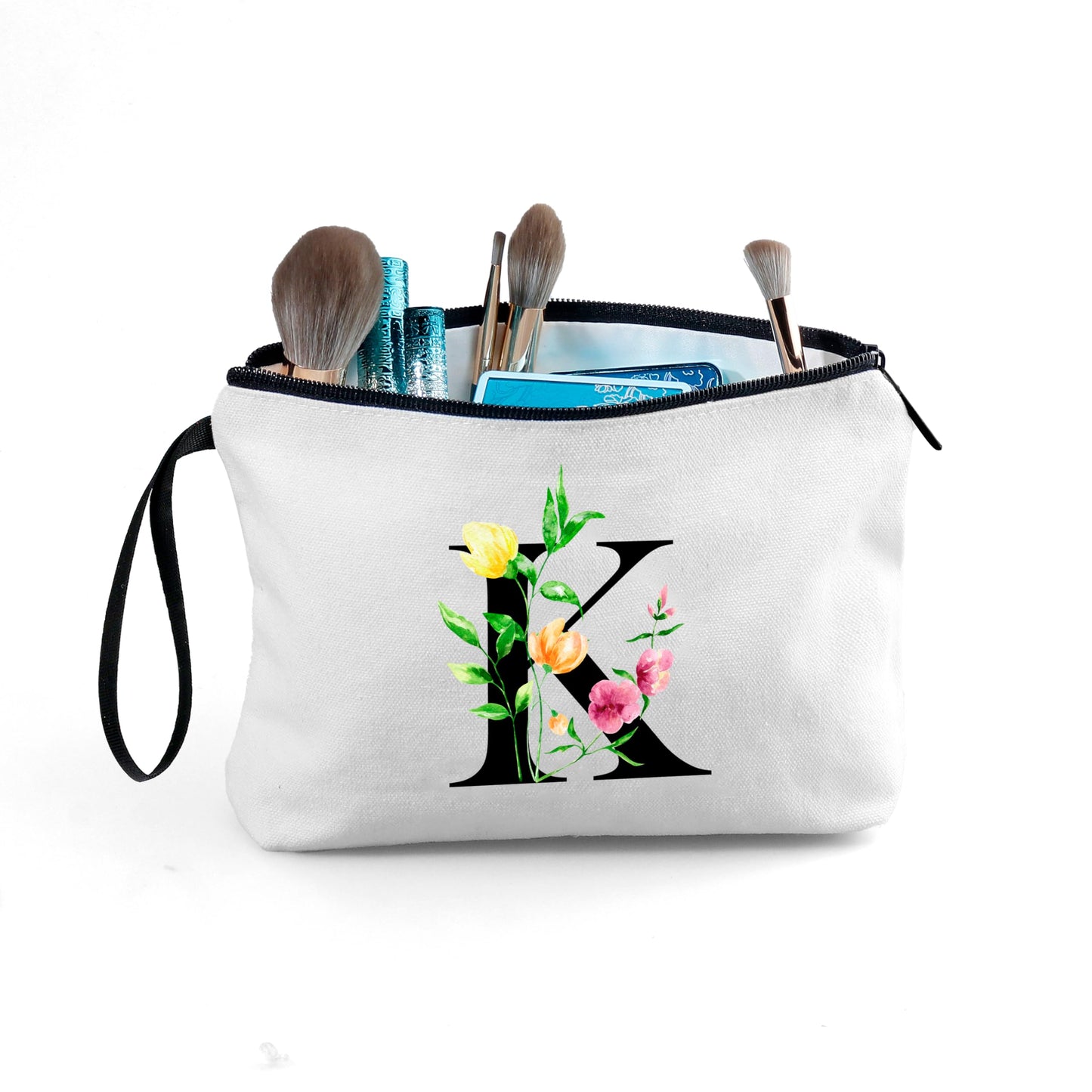 Mom Birthday Gifts – Monogrammed Travel Makeup Bag with Mirror, Thank You Appreciation Gift for Women, Bridesmaids, Teachers & More