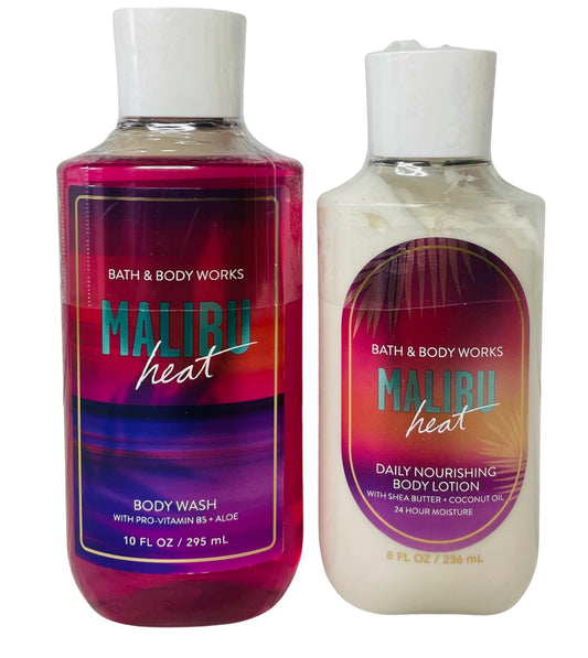 Bath & Body Works Malibu Heat Body Lotion and Body Gel Wash 2 Piece Set