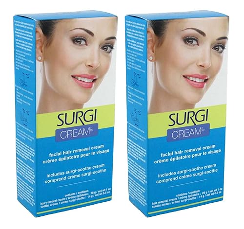 Surgi Cream Hair Remover Face 1 Ounce Fresh Scent (29ml) (2 Pack)