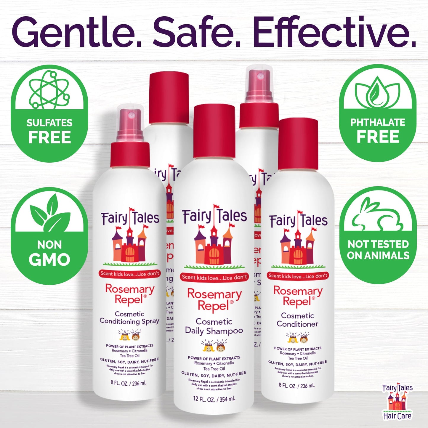 Fairy Tales Rosemary Repel Daily Kids Conditioner- Kids Like the Smell, Lice Do Not, 8 fl oz. (Pack of 1)