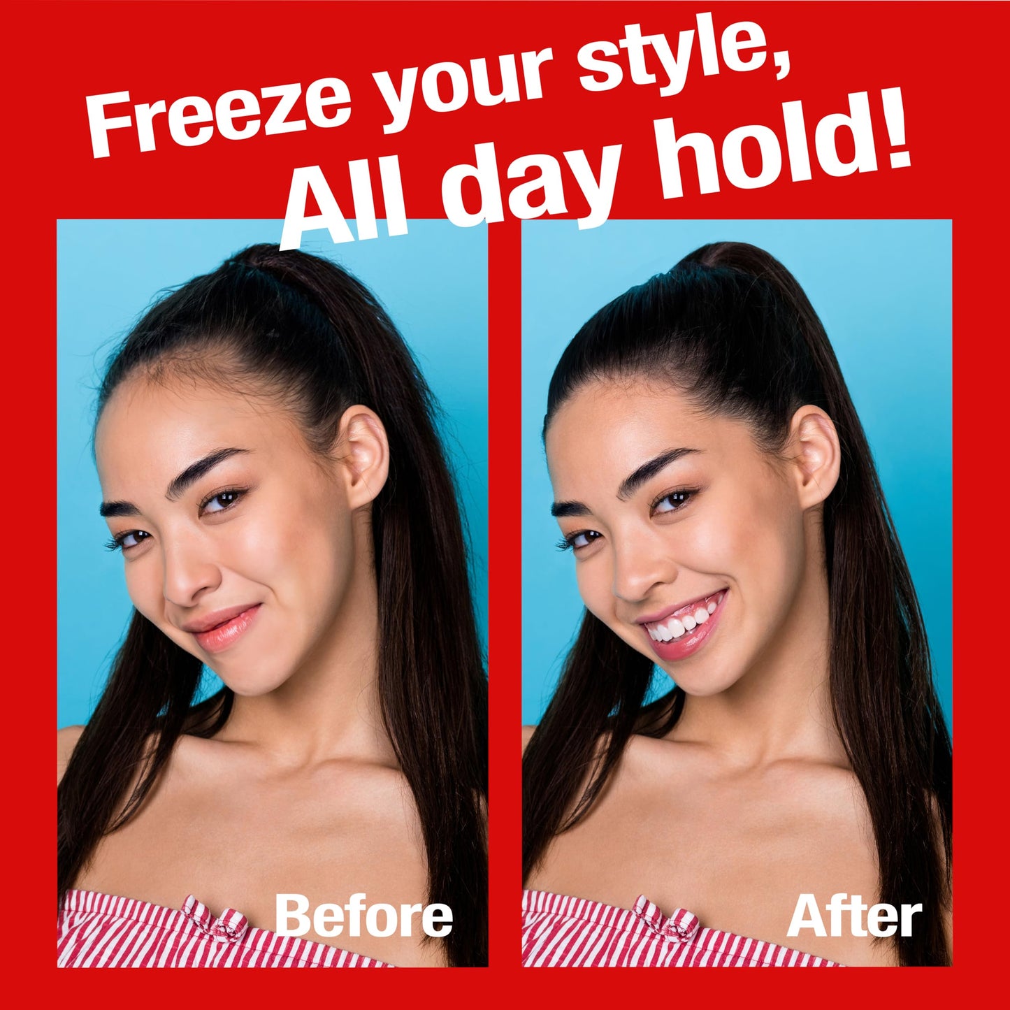 EBIN NEW YORK Wonder Ponytail Bond Freeze Spray Firm Hold - Medium Hair 8oz/ 245ml |Long Lasting Hold, 24-Hour Frizz Control, Shine Enhancing