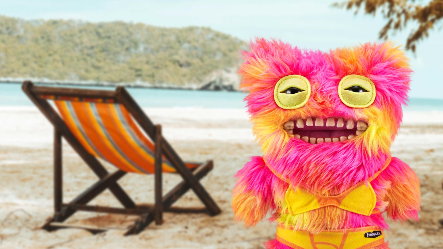 Fuggler Vacay Vibes by ZURU, Funny Ugly Monster, Plush, Collectible, Toy (Mr Buttons - Multi)