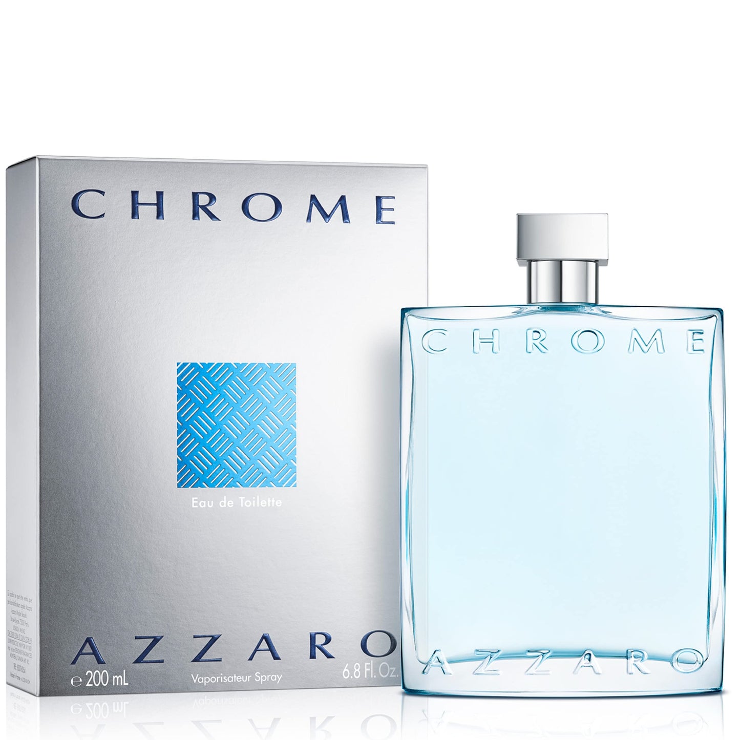 Azzaro Chrome Eau de Toilette - Fresh Aquatic Mens Cologne - Citrus, Woody, Musky Fragrance -Fresh Everyday Wear - Classic Summer Beach Scent - Luxury