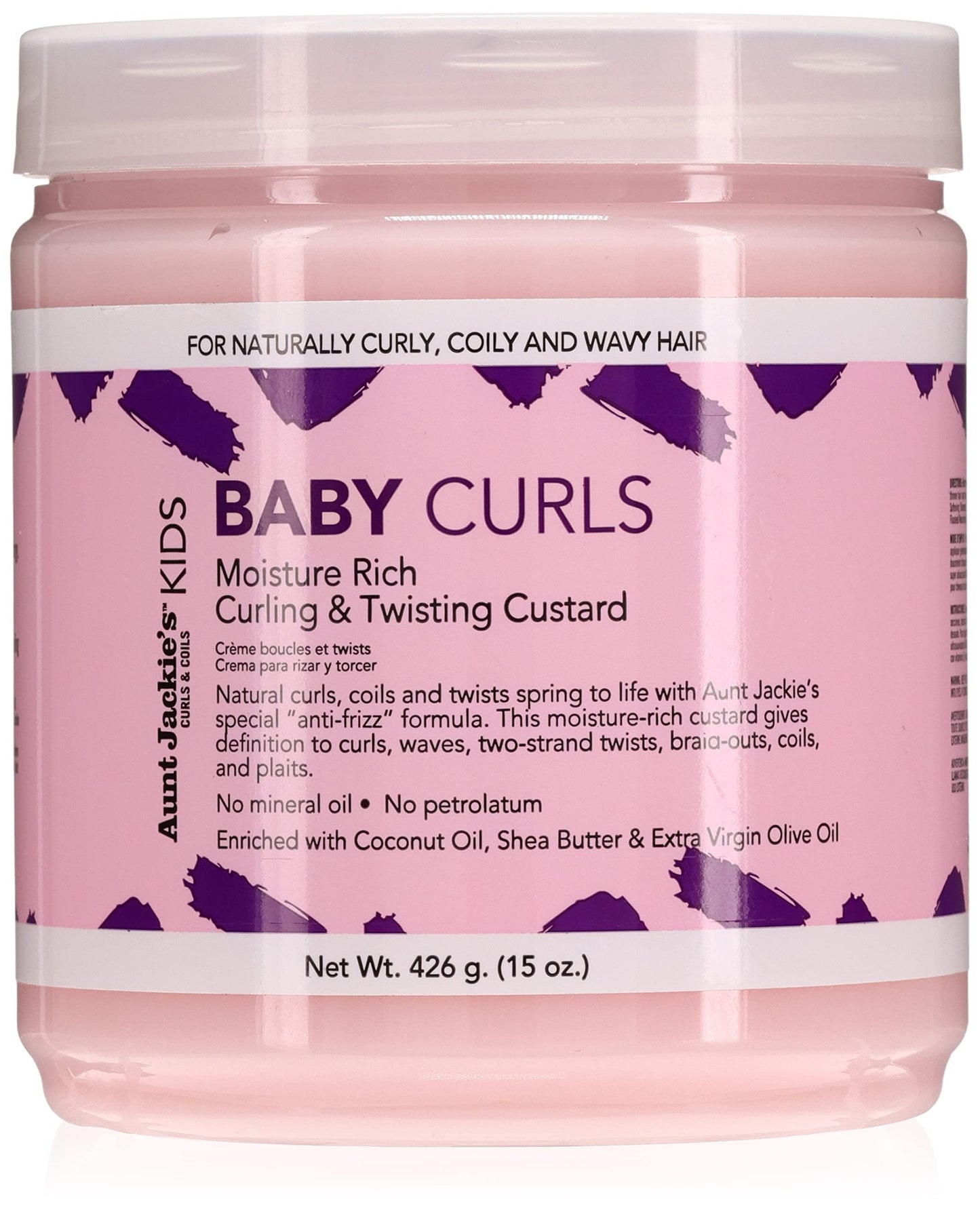 Aunt Jackie's Girls Baby Girl Curls Curling & Twisting Custard, 15 oz (Pack of 3)