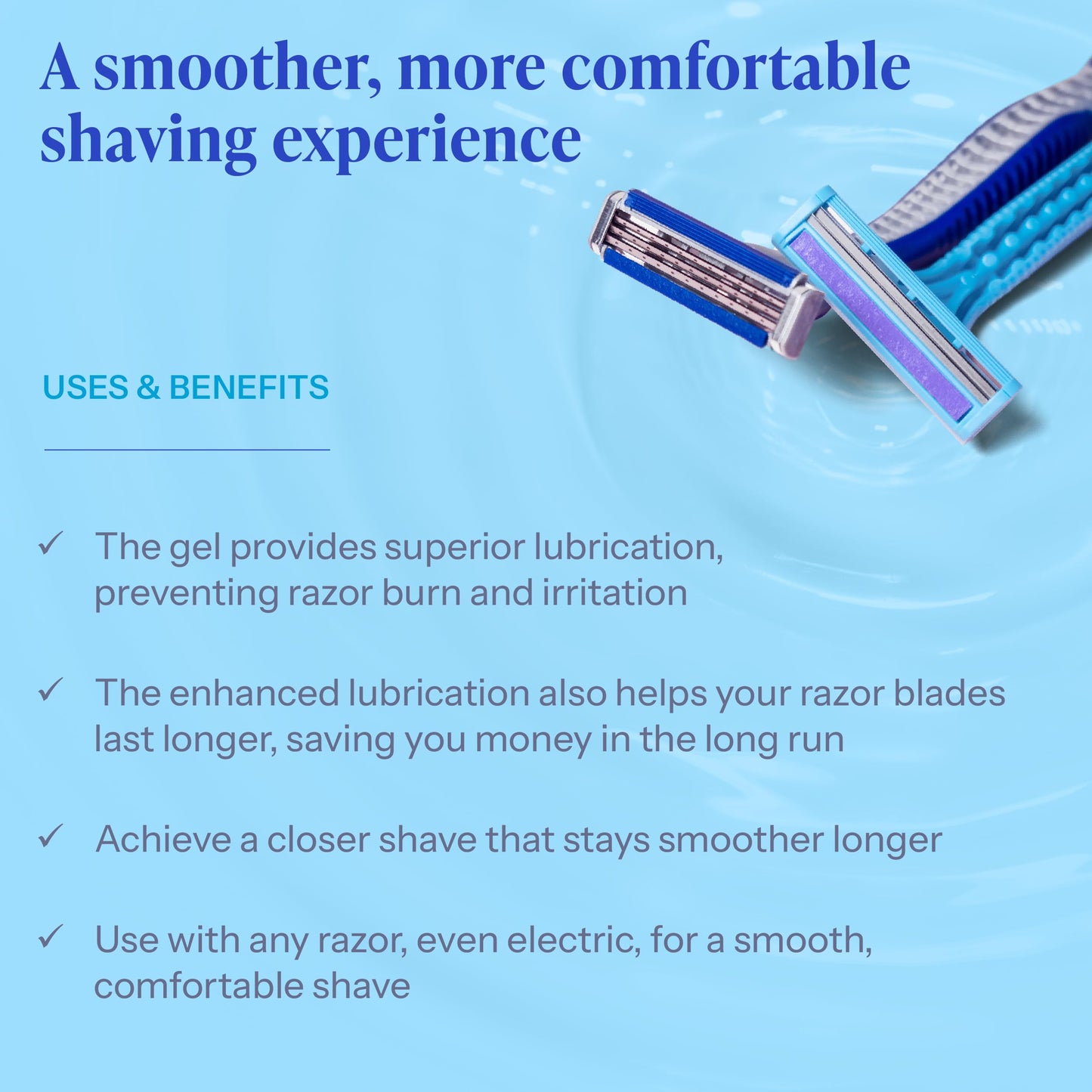 Tend Skin Air Shave Gel Advanced Soothing & Moisturizing Formula, Provides Natural Protection, Silky Smooth Skin & Seamless Hair Removal, 8 Oz