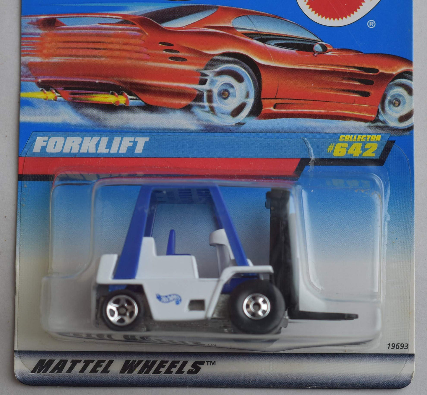 Hot Wheels 1:64 Scale DIE CAST, White/Blue Forklift #642