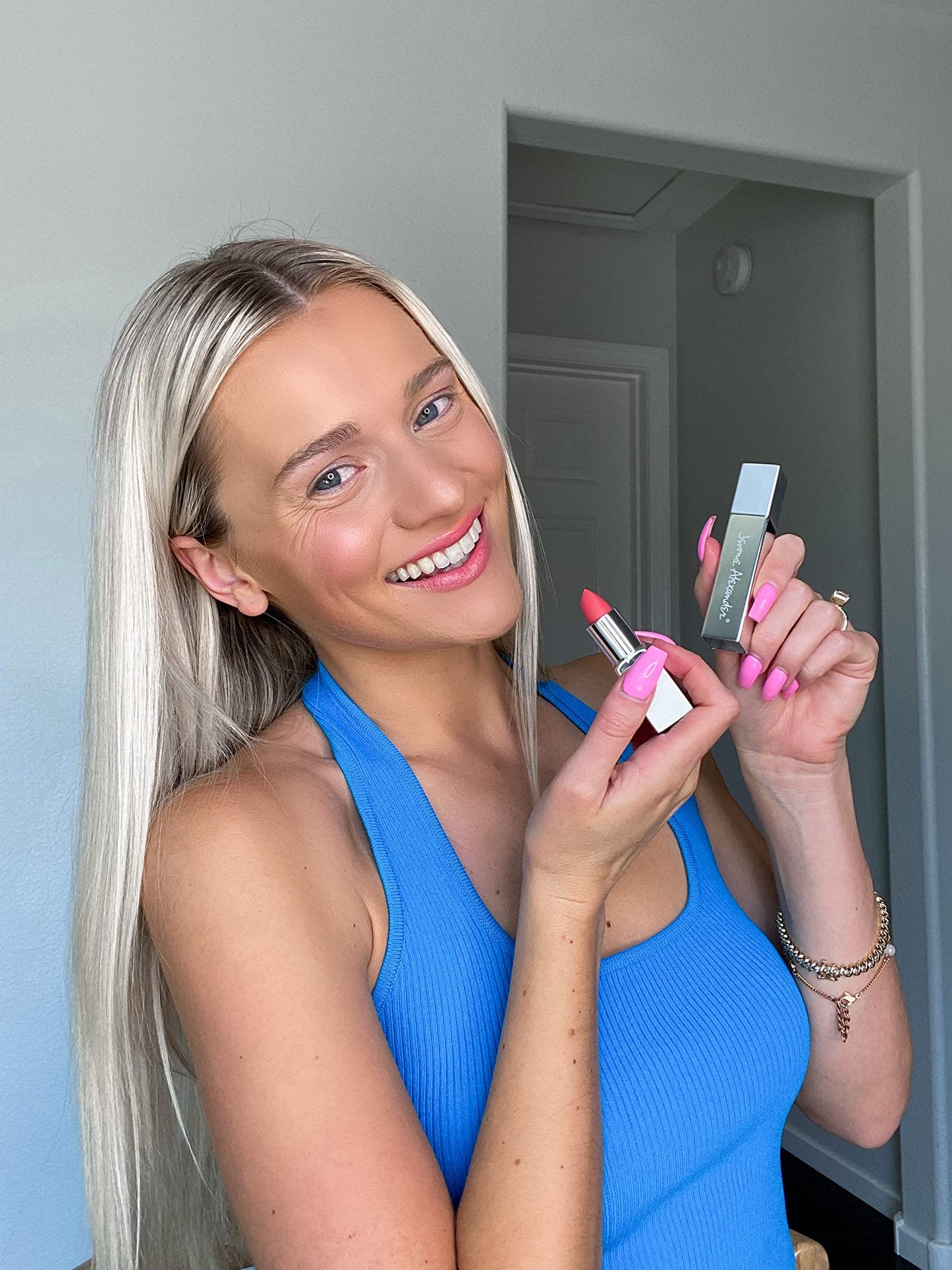 Jerome Alexander Matte & Shine Lipstick 113 - Flirting Blush