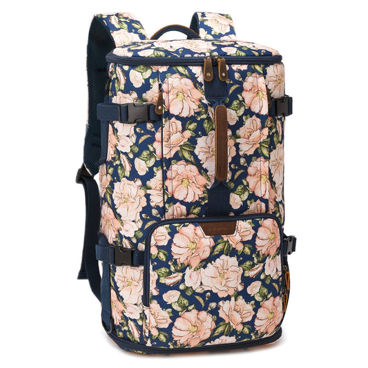 G-FAVOR Travel Backpack for Women, 40L Carry On Backpack Flight Approved Convertible Duffel Bag Backpack Fit for 17.3 Inch Laptop Bag, Floral