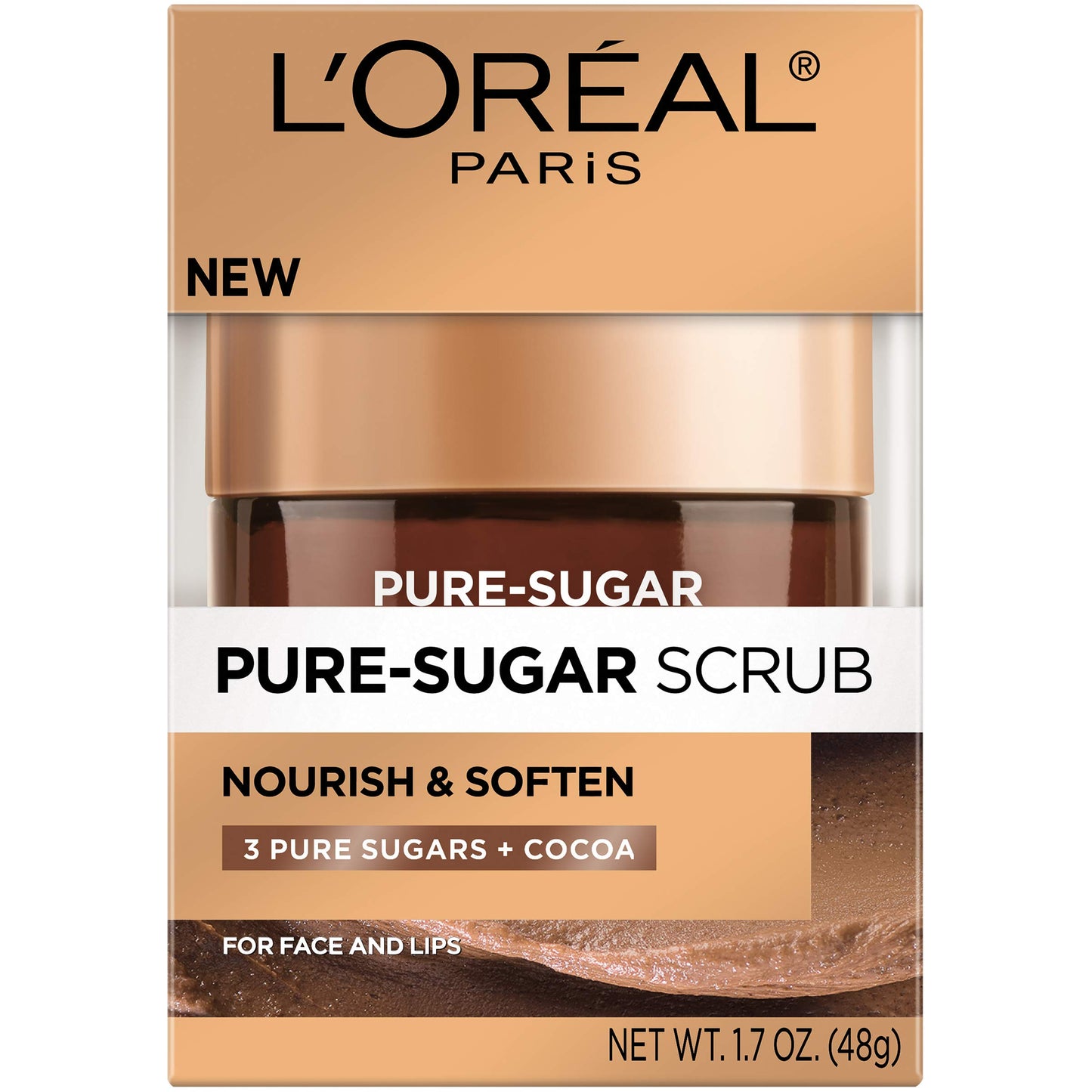 L’Oreal Paris Skincare Pure Sugar Scrub Nourish and Soften, 1.7 oz.