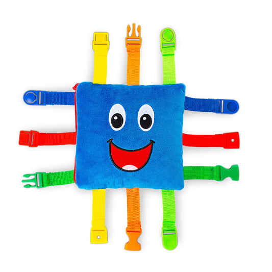 Buckle Toys Boomer Square Travel Essential for Toddlers 1-3, Road Trip Activities for Kids, Toddler Learning Toy, Sensory Toy to Develop Fine Motor…