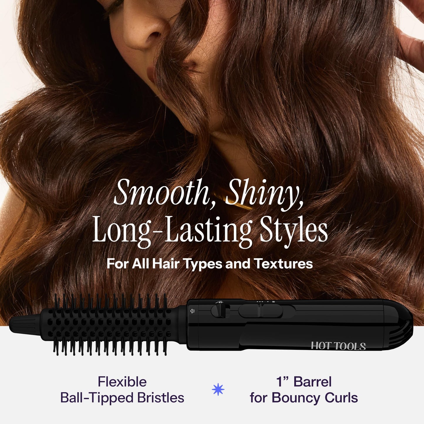 HOT TOOLS Pro Artist Hot Air Styling Brush | Style, Curl and Touch Ups (1-1/2”)