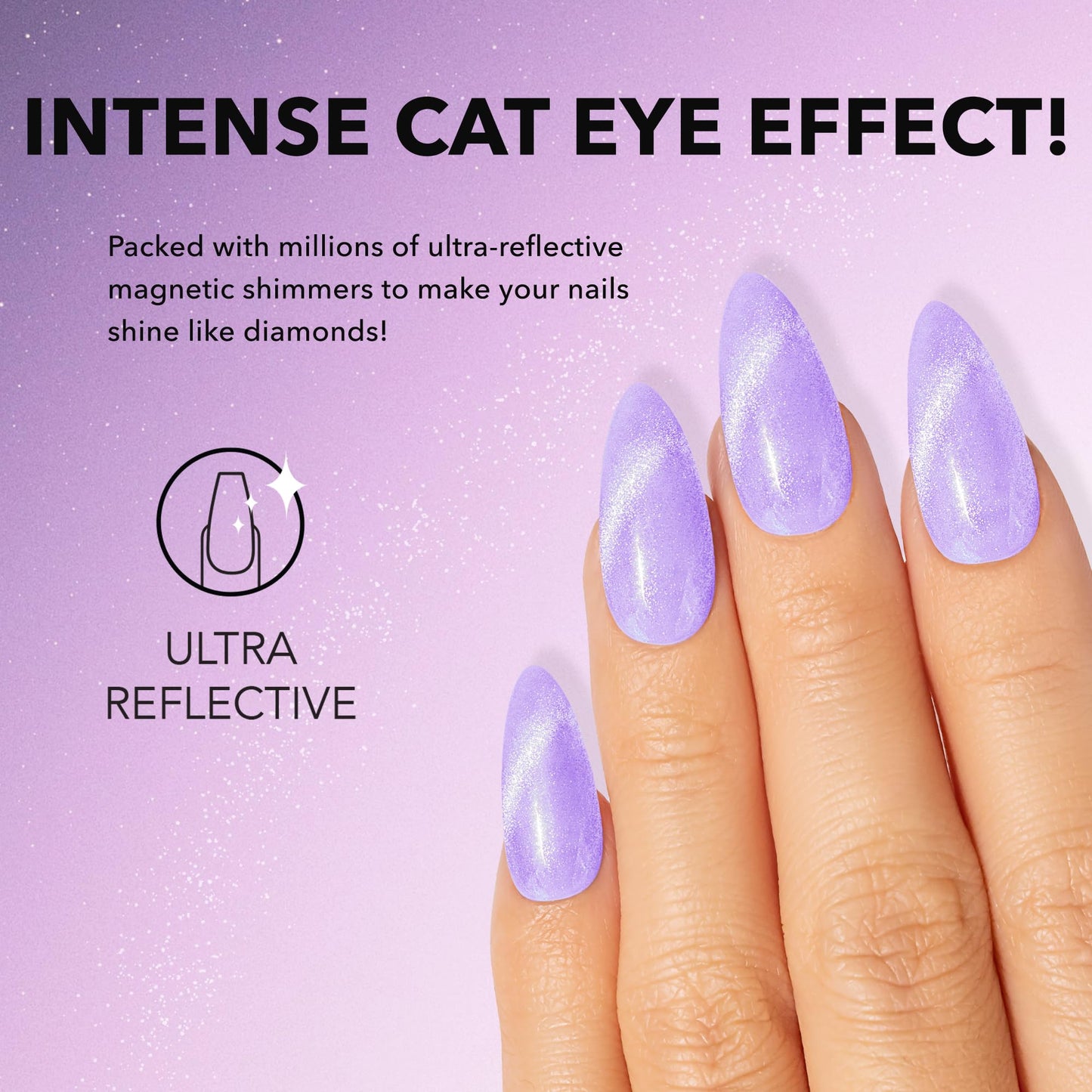 KIARA SKY Cat Eye Gel Nail Polish 15ml | Purple Lilac Magnetic FX Gel Polish Soak Off | UV LED Nail Lamp Gel | Metallic Velvet Cat Eye Gel Polish Nail Beauty & Personal Care KIARA SKY