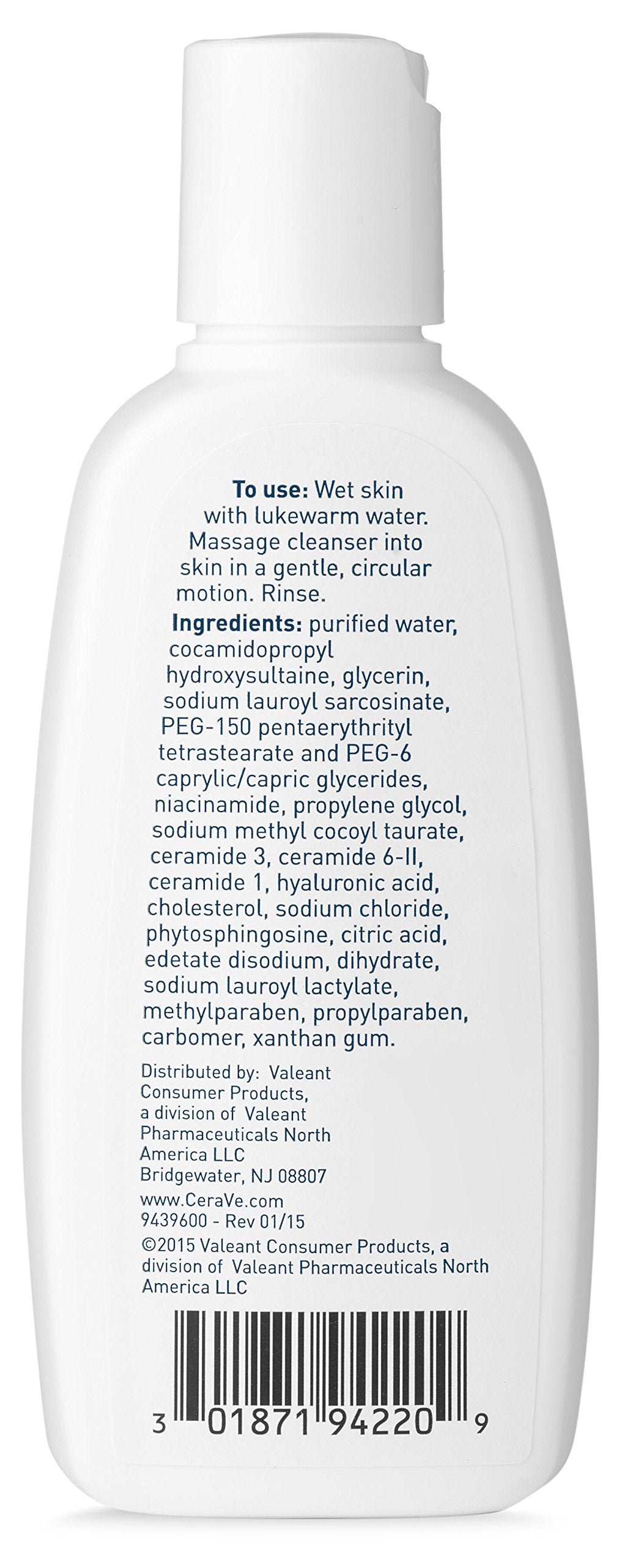 CeraVe Foaming Facial Cleanser Travel Size Face Wash, Normal to Oily Skin, 3 Fl Oz