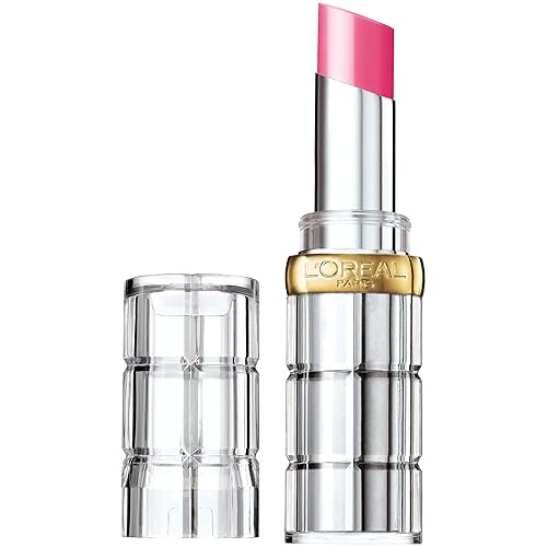 L'Oreal Paris Makeup Colour Riche Shine Lipstick, Glazed Pink, 0.1 oz.