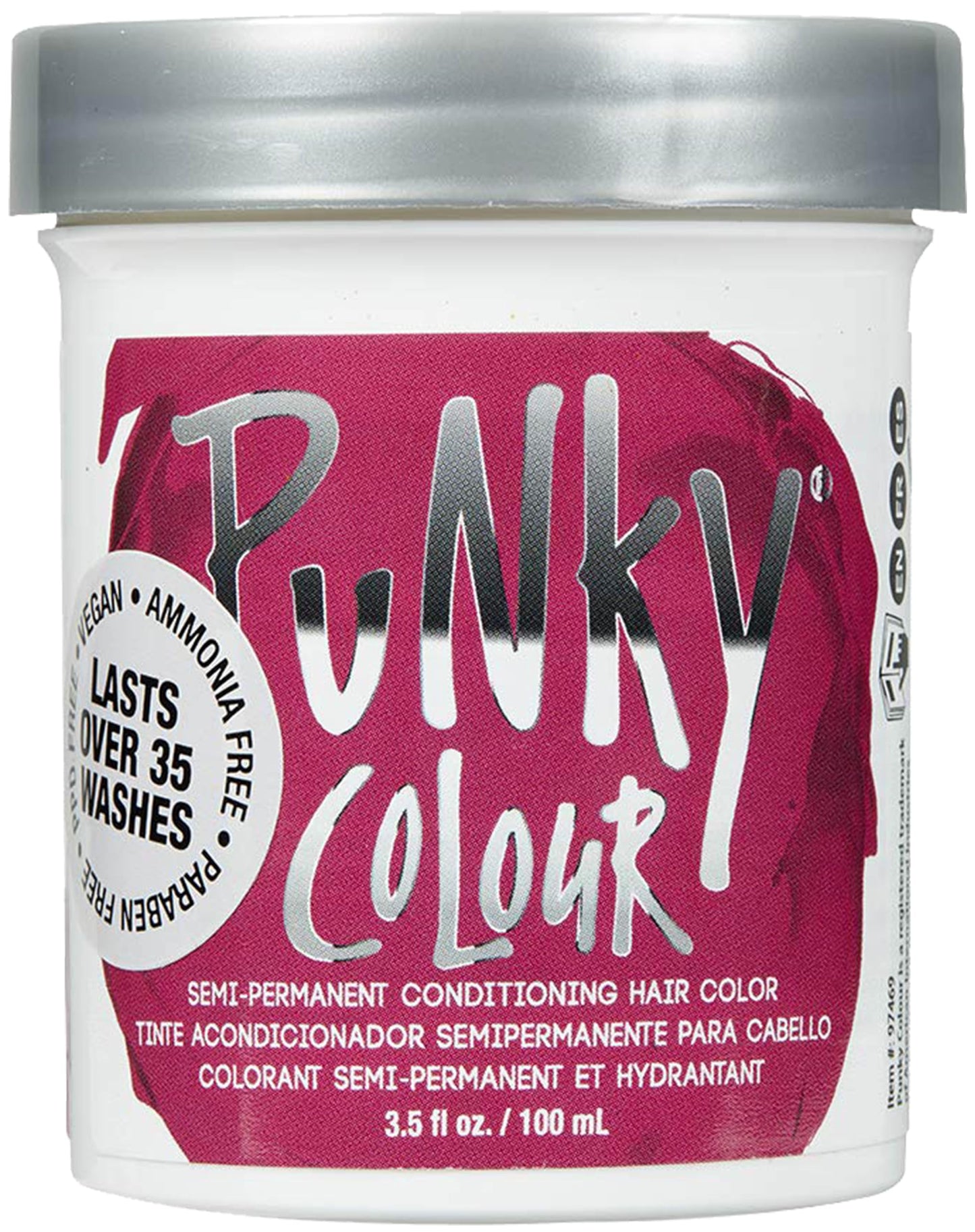 Punky Rose Red Semi Permanent Hair Color - Vegan & Cruelty-Free Conditioning Hair Dye, Lasts Up to 35 Washes, 3.5 fl oz