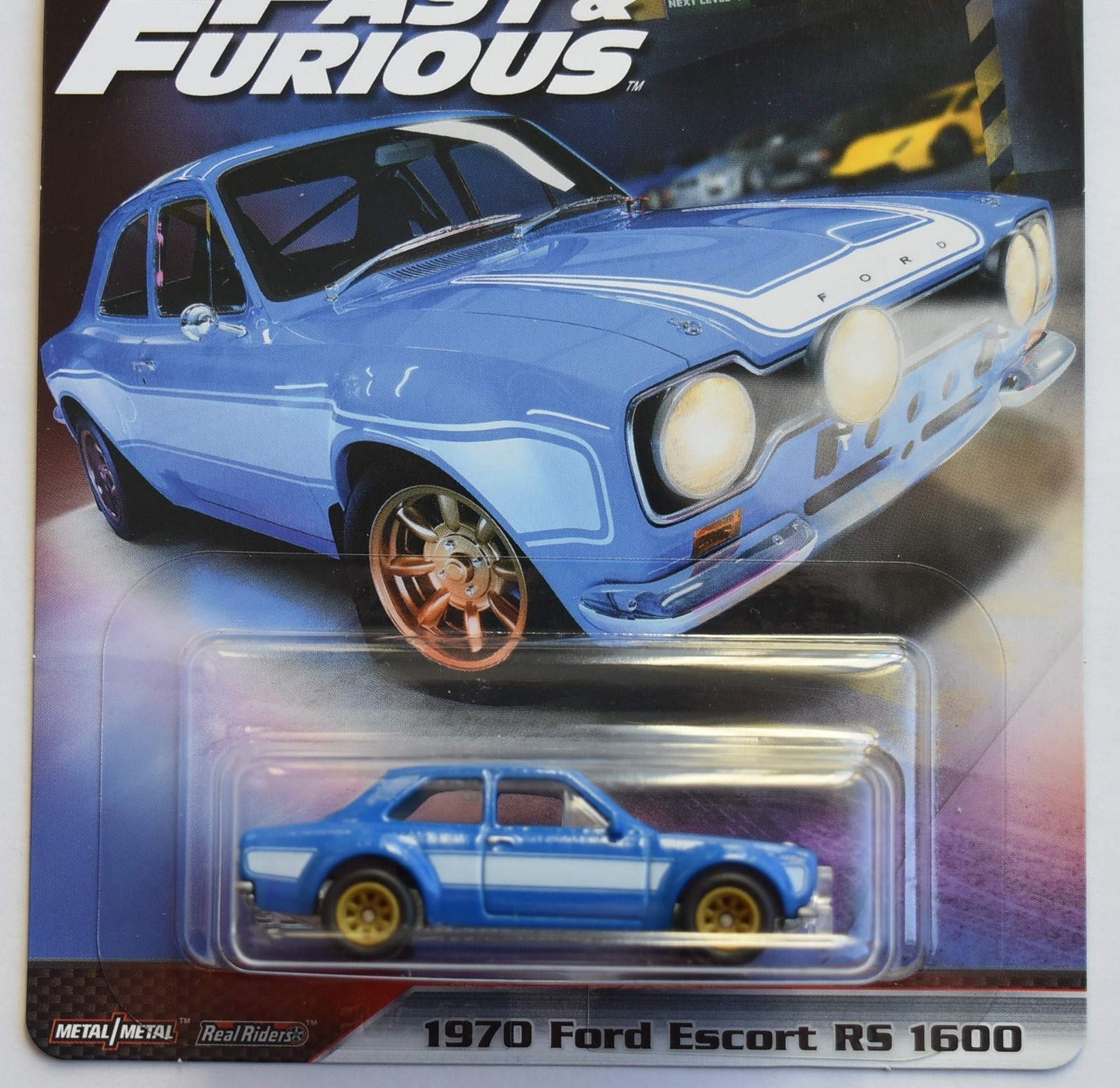 Hot Wheels Fast & Furious Premium Fast Imports, Blue 1970 Ford Escort Rs 1600 3/5