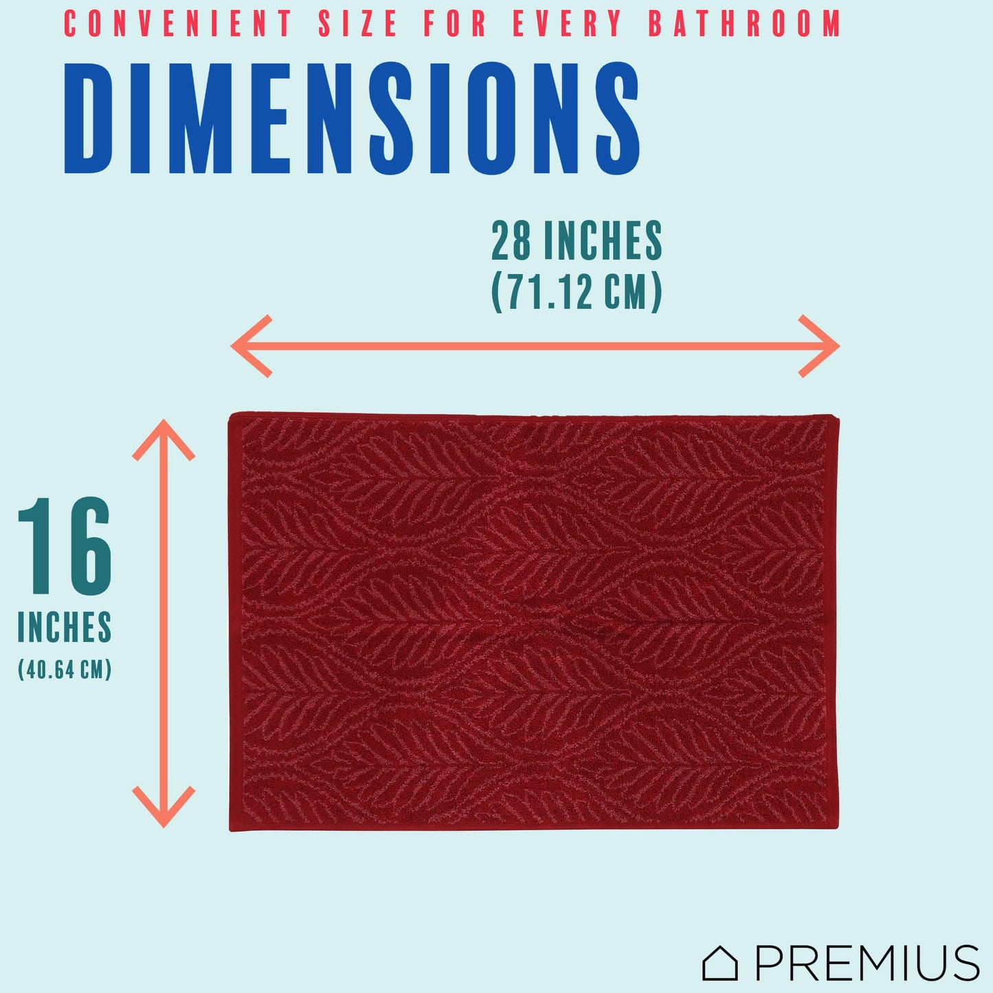 PREMIUS 2 Pack Leaf Hand Towel, Bath Towel, and Bath Sheet, 100% Cotton Yarn Dyed, Lux Drying Experience, Great for Hands and Body, Perfect for Spa…