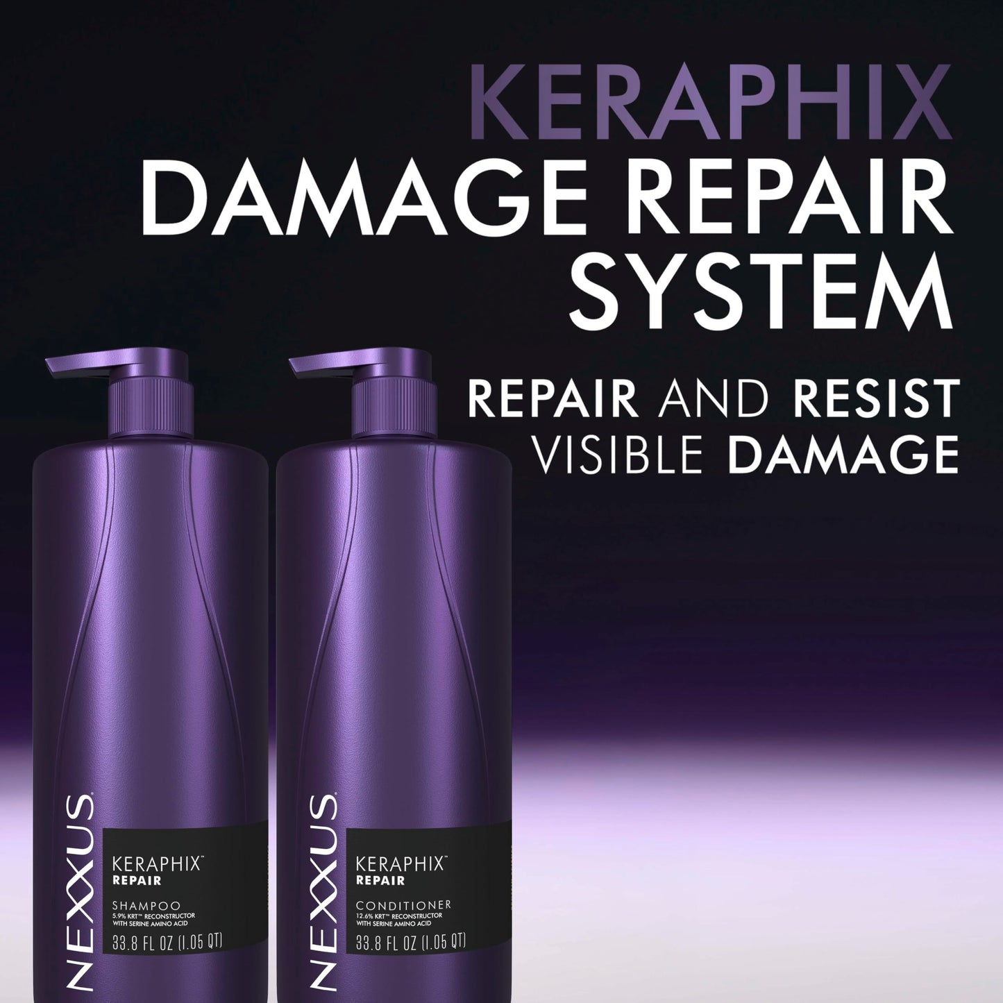 Nexxus KERAPHIX Conditioner Damage Repair for Damaged Hair Powered by KRT Keratin Resistance Therapy with Liquid Crystal Amino Acids 33.8 Fl oz (Pack Beauty and Personal Care Nexxus
