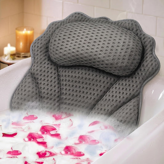 Bath Pillow RUVINCE Ergonomic Luxury Bathtub Pillow with Head,Neck, Shoulder and Back Support, 4D Bath Pillows for tub with 6 Powerful Suction Cups Beauty and Personal Care RUVINCE