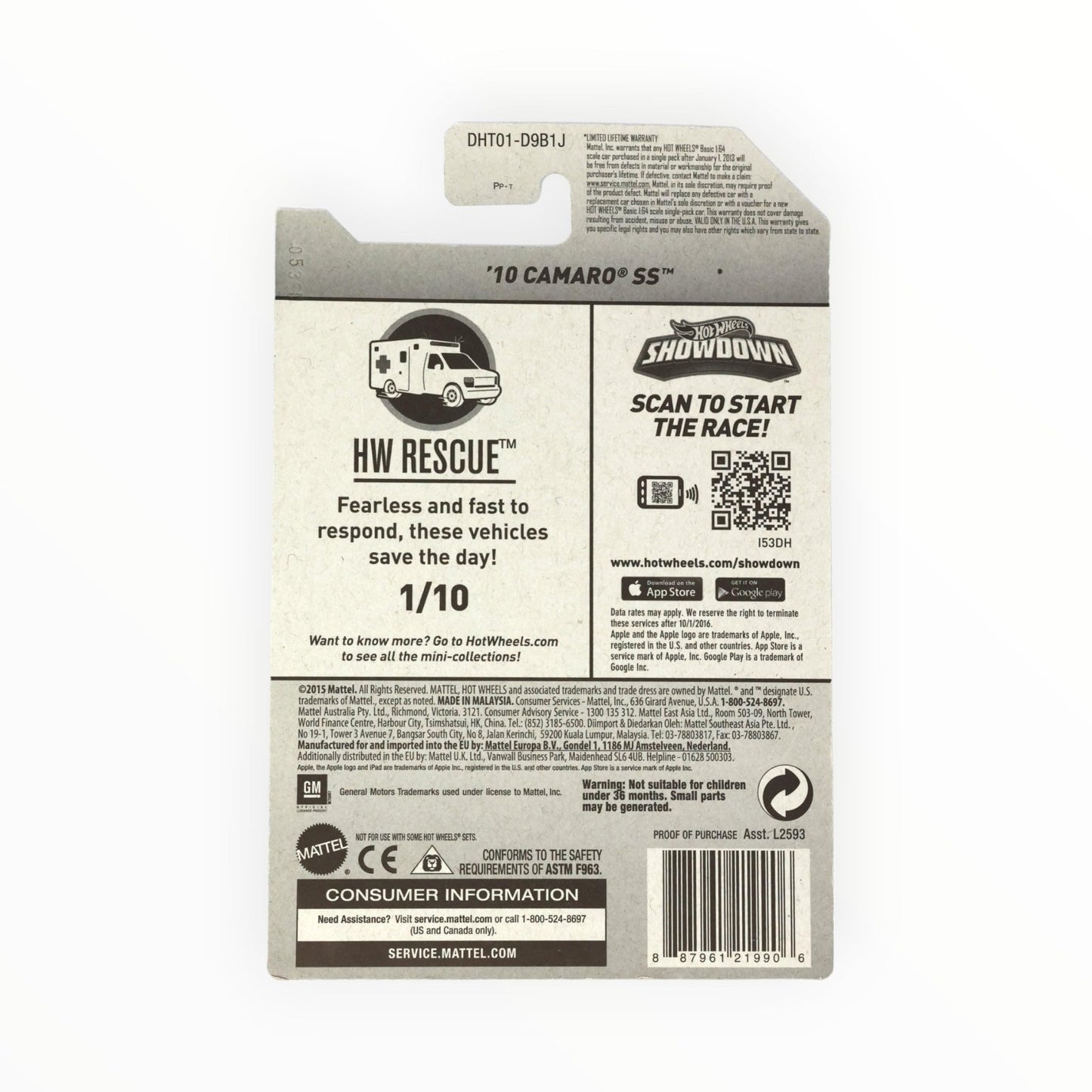 Hot Wheels '10 Camaro SS, HW Rescue 1/10 [Black] 211/250