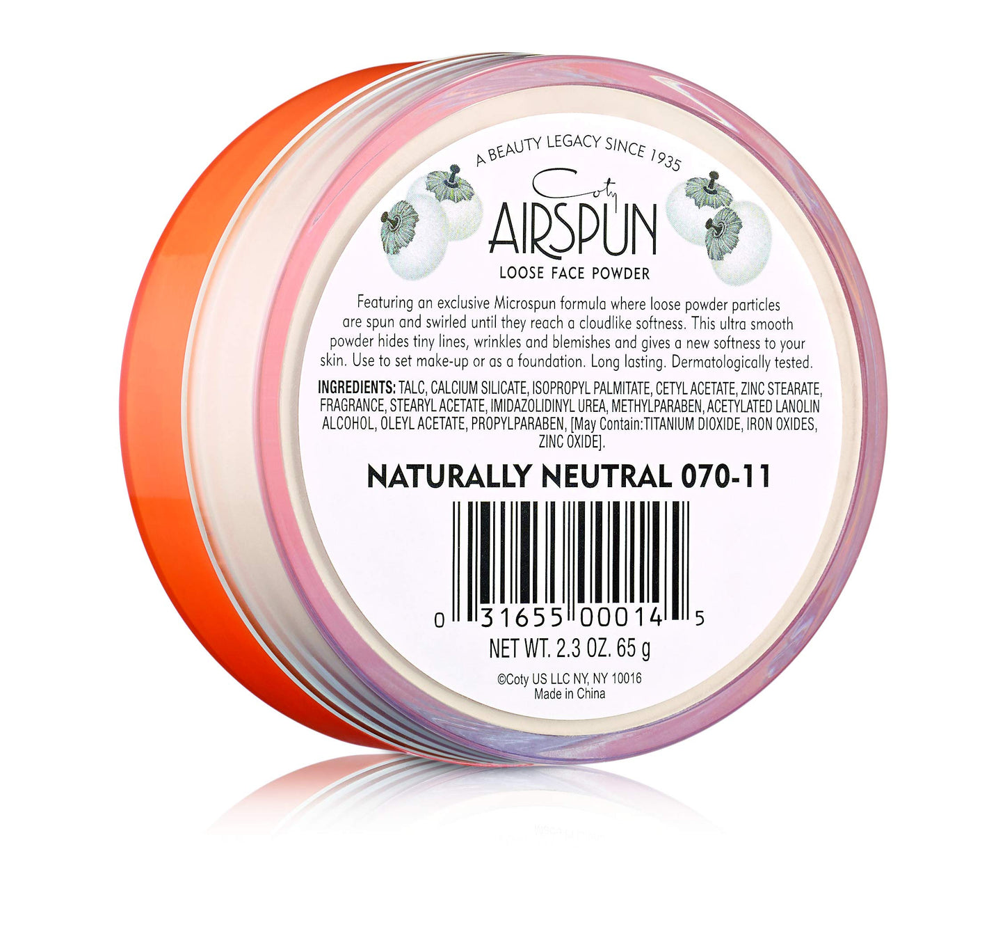 Coty Airspun Loose Powder, Naturally Neutral, 070-11, 2.3 Ounce (6 Pack)