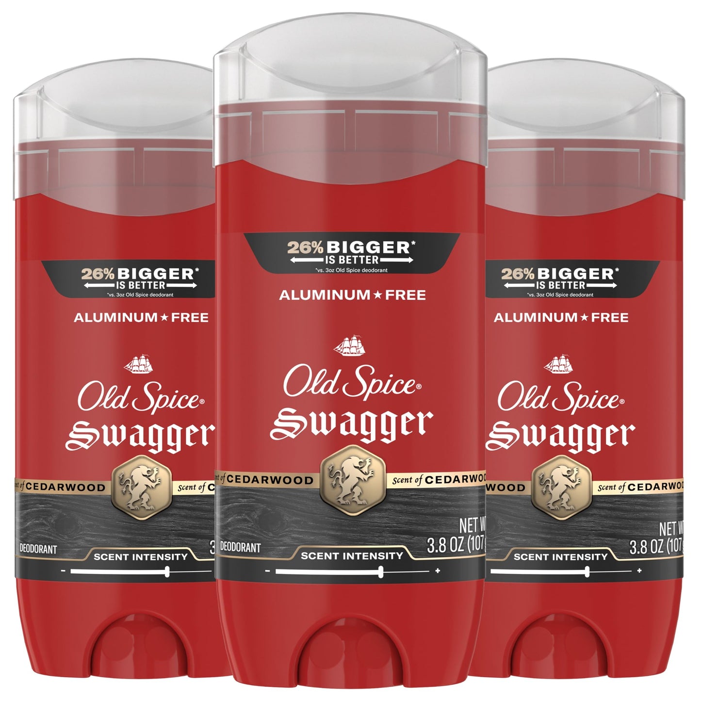 Old Spice Aluminum Free Deodorant for Men, 24/7 Protection to Eliminate Odors, 24/7 Freshness & Lasting Scent, Swagger with Lime & Cedarwood Scent