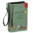 Green Vinyl Winnie The Pooh Book Handbag Novelty Clutch Purse Crossbody Bag A.A. Milne 9.25 Inch