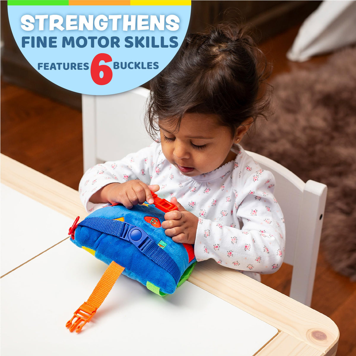 Buckle Toys Boomer Square Travel Essential for Toddlers 1-3, Road ...
