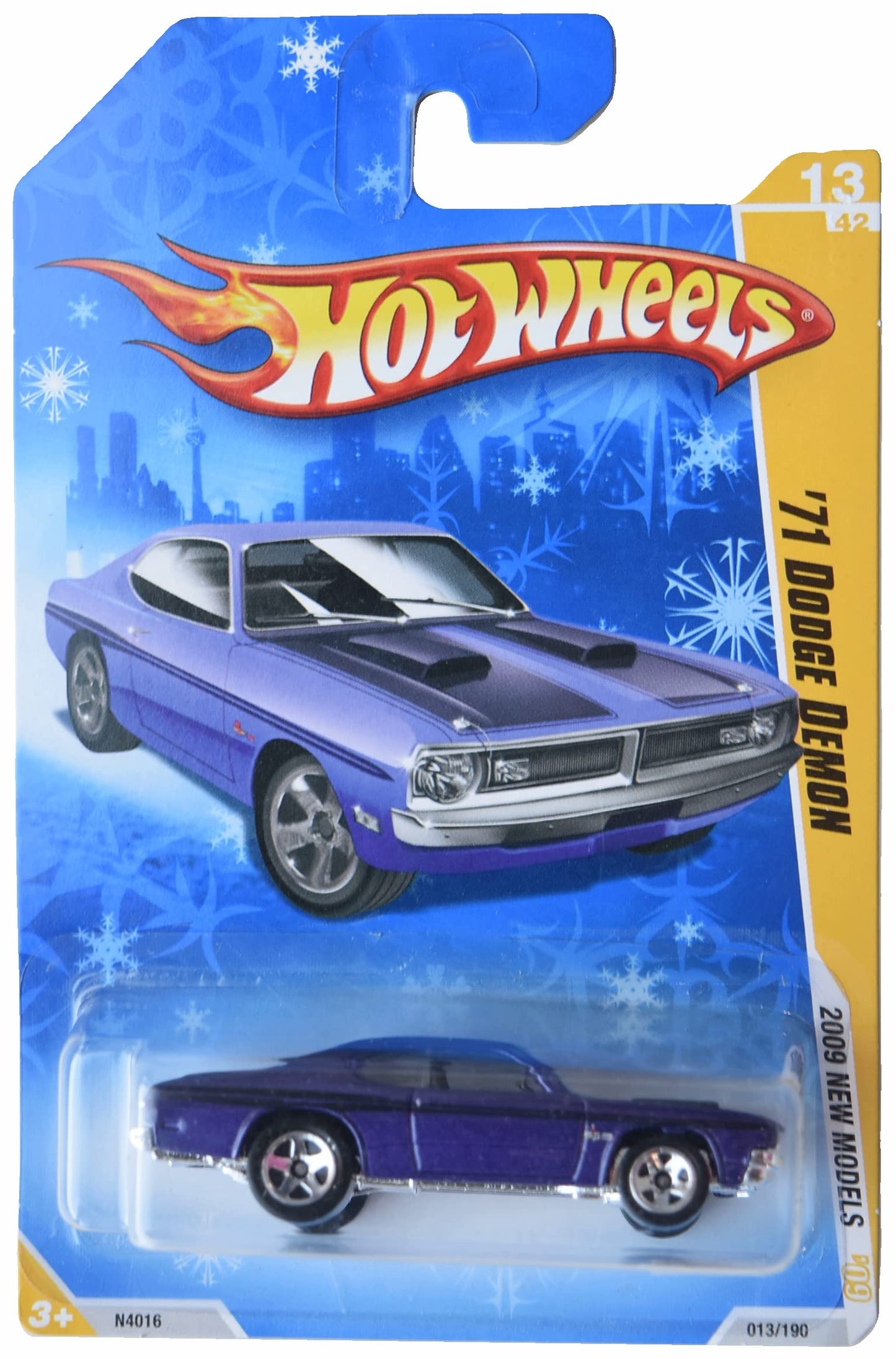 Hot Wheels '71 Dodge Demon, 2009 New Models 13/42 [snowflake card]