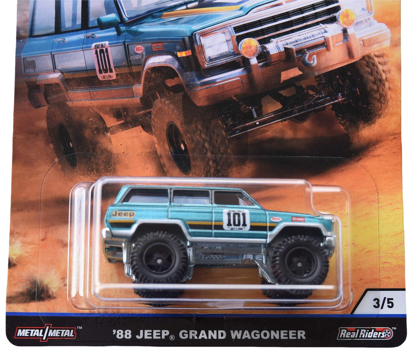 Hot Wheels Car Culture Desert Rally '88 Jeep Grand Wagoneer 3/5, Teal
