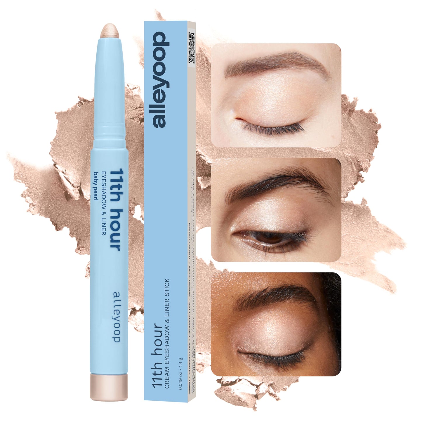 ALLEYOOP 11th Hour Waterproof Cream Eyeshadow Stick - Long-Lasting Eye Shadow Pencil & Eyeliner, Cream to Powder Stick & Highlighter - Smudge-Proof