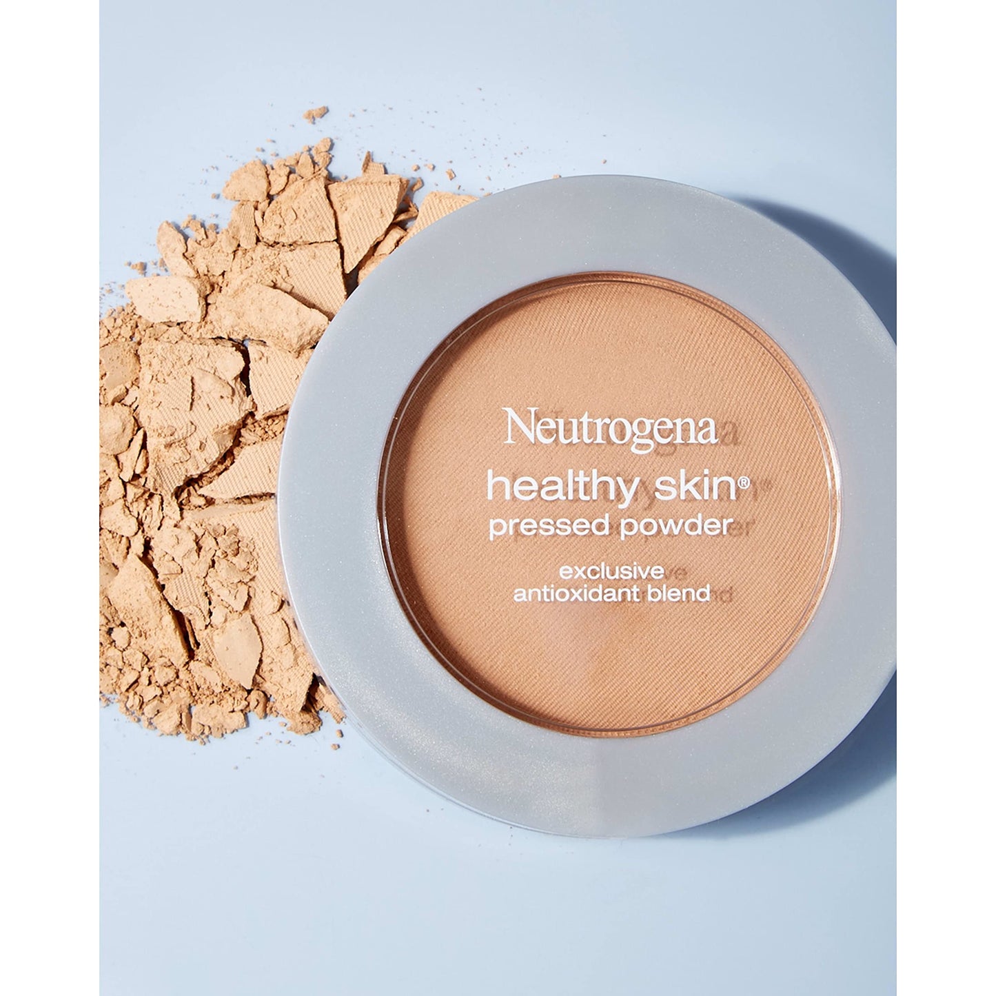 Neutrogena Healthy Skin Pressed Makeup Powder Compact with Antioxidants & Pro Vitamin B5, Evens Tone, Minimizes Shine & Conditions, Light to Medium