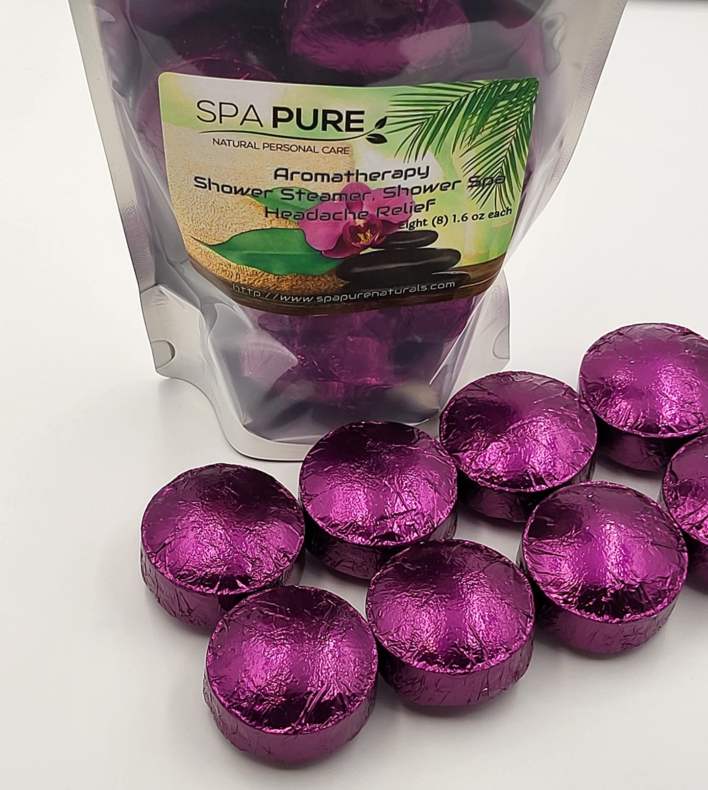 Spa Pure Eucalyptus & Lavender Aromatherapy: Shower Bombs USA Made with 100% Natural/Organic Essential Oils - Transform Your Shower (8 Count) Pack…