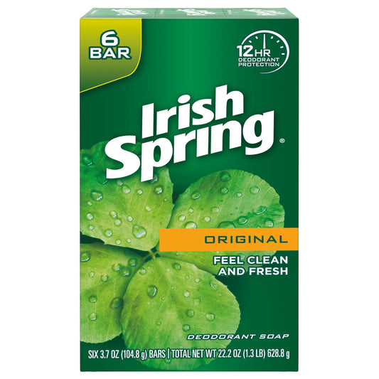 Irish Spring Deodorant Soap 3.75 Ounce (6 Bar) Beauty & Personal Care Colgate