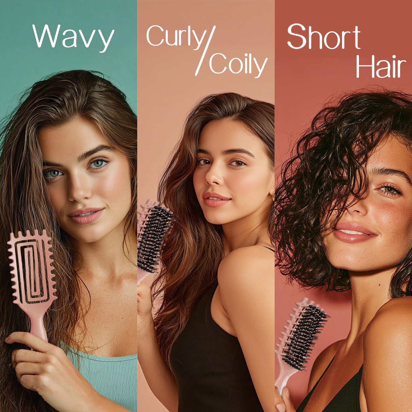 Curly Hair Brush,Curl Defining Brush for Effortlessly Defined Curls & Waves,Vented Hair Brush for Wet & Dry Hair,Women and Men,Reduces Frizz (Beige) Beauty and Personal Care Tcsxady