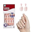 Kiss Everlasting French Nail Manicure, Chip-Free with Flexi-Fit Technology, Real Short, "Endless", Nail Kit with Pink Nail Glue (Net Wt. 2 g
