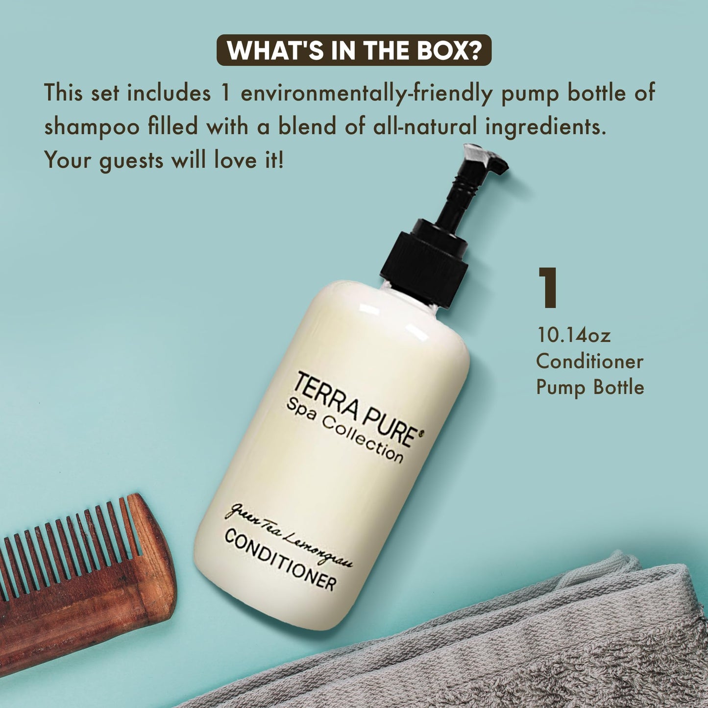 Terra Pure Conditioner | Spa Collection | Hotel Amenities in Pump Bottle | 10.14 oz. / 300 ml (Single Bottle)