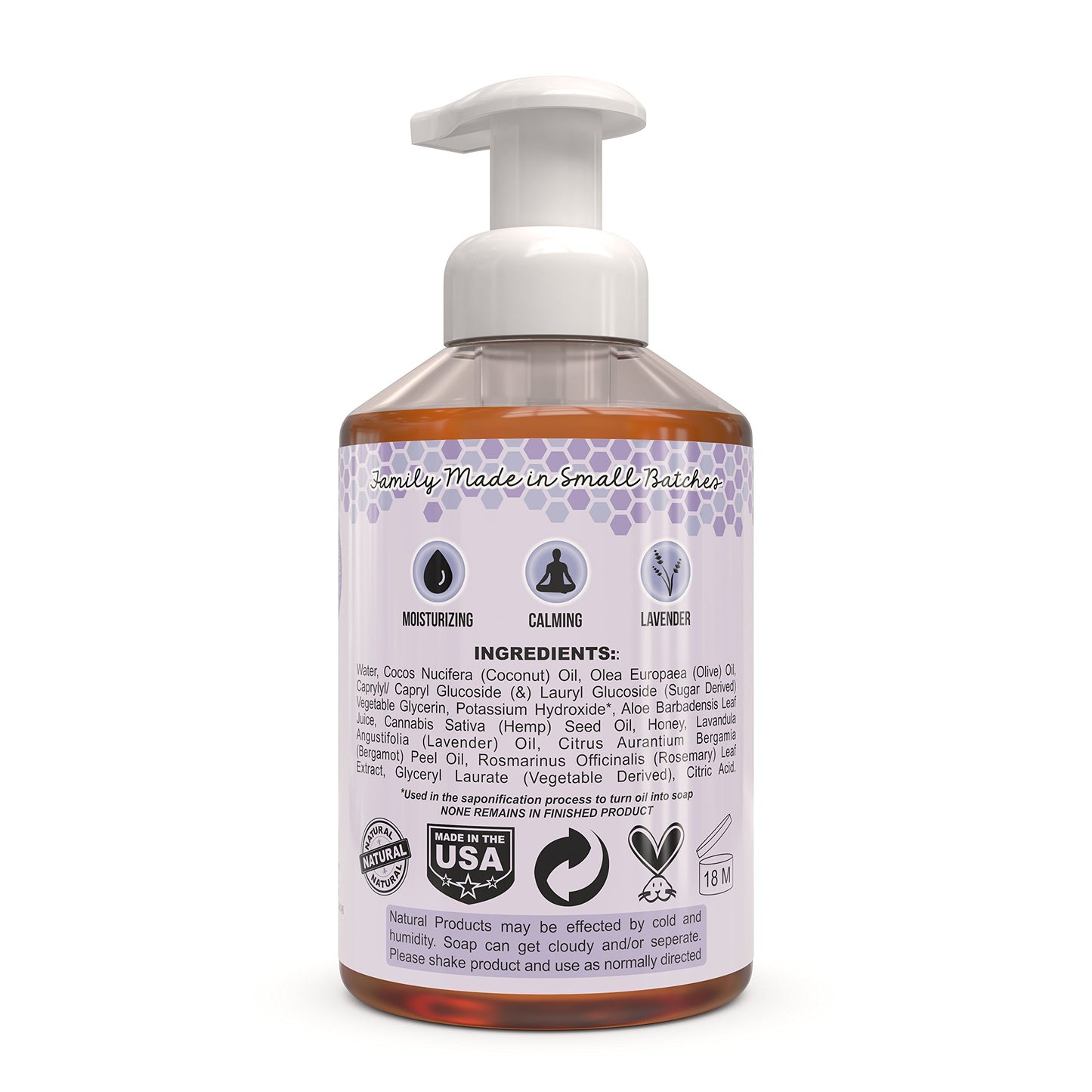 Beessential All Natural Foaming Hand Soap, Lavender and Bergamot Essential Oils, Made with Moisturizing Aloe & Honey - Made in the USA, 16 oz Beauty & Personal Care Beessential