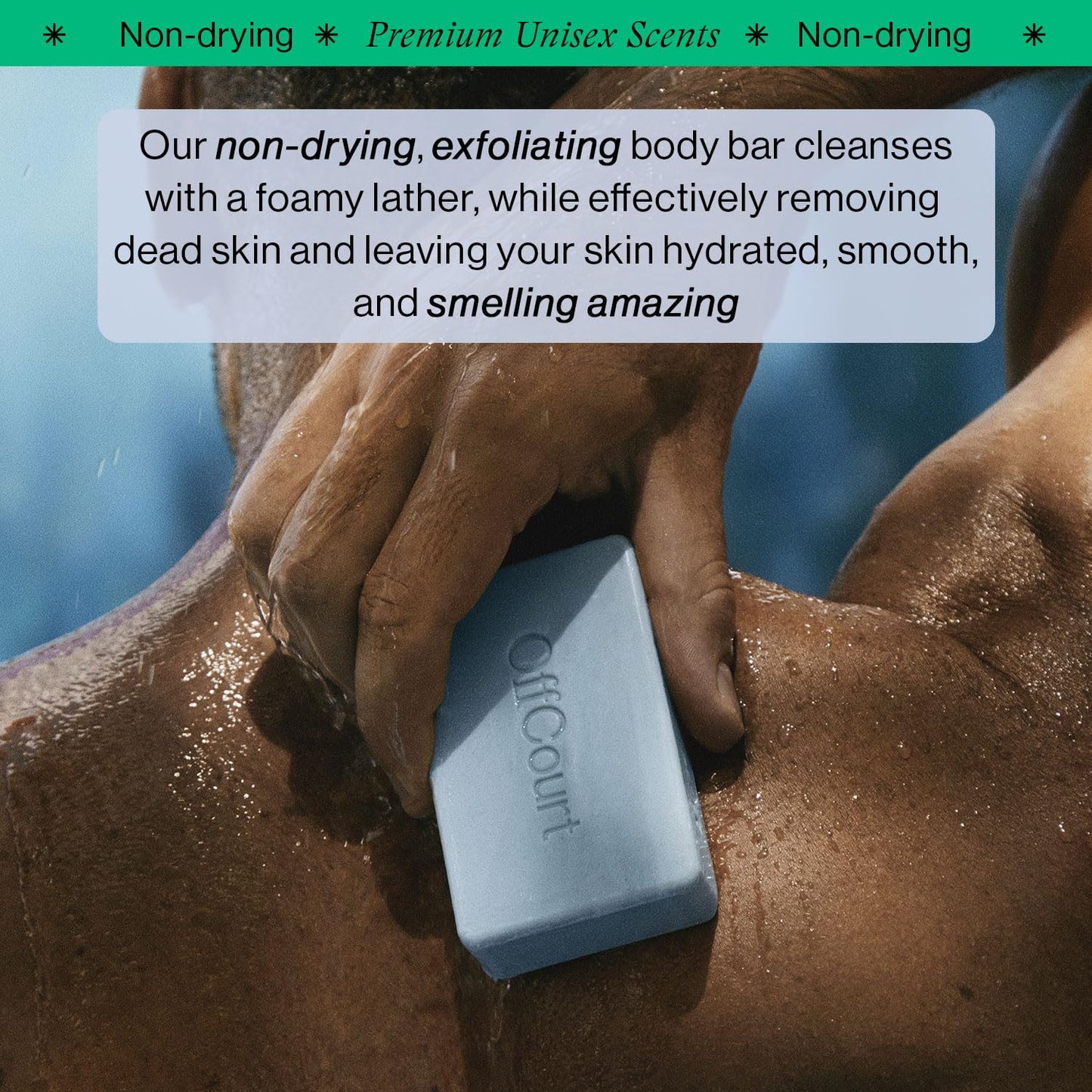 OffCourt Exfoliating Bar Soap - Whole Body, Deep Cleansing and Hydrating Soap for Men & Women - All Skin Types - Non-Drying Bar - Fresh Citrus Scent Beauty & Personal Care OffCourt